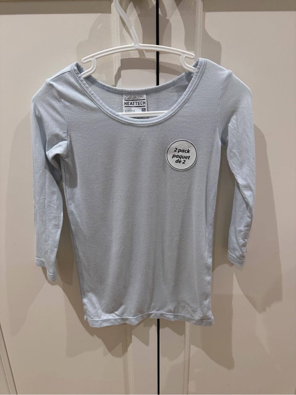 Uniqlo 18-24m Heattech Girls' Light Blue Long Sleeve Top